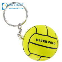 Vente directe d&#39;usine pas de porte-clés de prix de water-polo de sport en caoutchouc pvc 2d 3d minimum personnalisé pour souvenir